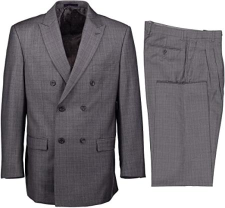 1920s Gangster Custom - Plaid Suit - Windowpant Suit - Double Breasted Suit