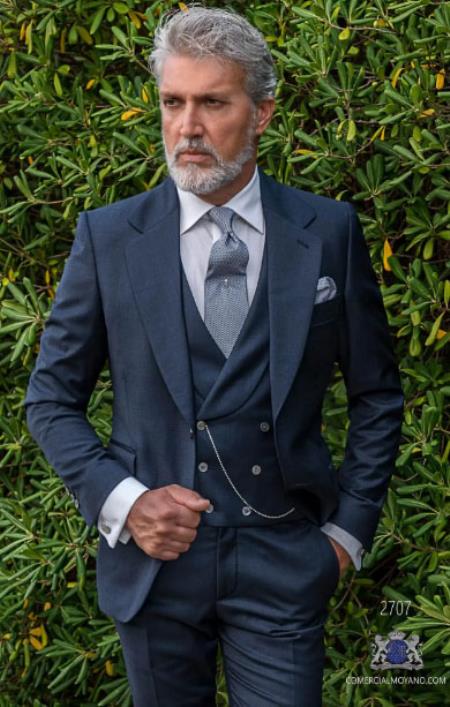 Mens Cheap-Priced Grey Wedding Groom Tuxedo Prom Suit