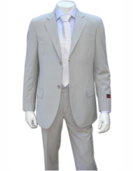 48 Short Suit - Mens Tan ~ Beige Suits 48s