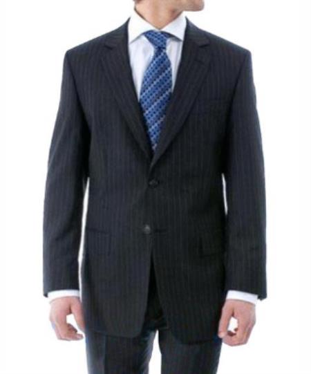 Mens 36 Long Suit - Size 36L Dark Navy Blue Suit