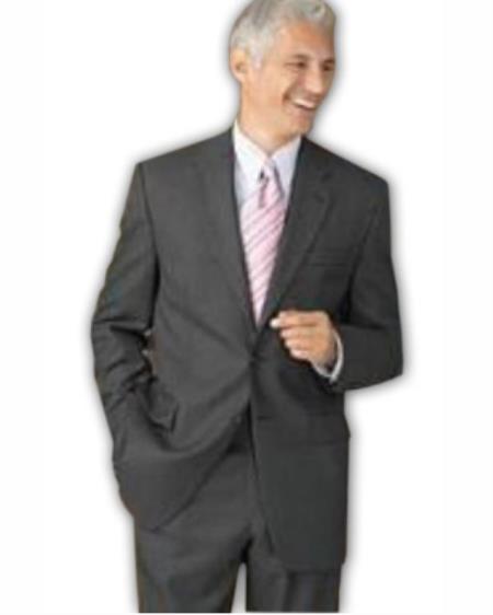 48 Short Suit - Mens Solid Charcoal Gray Suits 48s