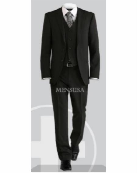 48 Short Suit - Mens Black Suits 48s