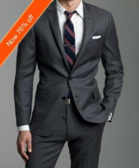 Mens 36 Long Suit - Size 36L Charcoal Suit