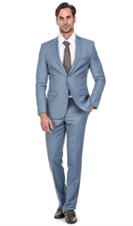 Call if not Text or Whatsup 3104300939 To Setup The Group - Call: 3104300939 Slim Fit Suits - Prom Suits - Baby Blue 2 Button Groomsmen Suit