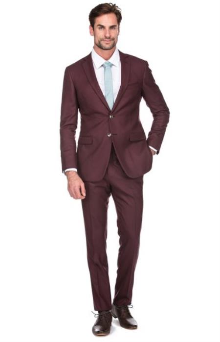 Call if not Text or Whatsup 3104300939 To Setup The Group - Call: 3104300939 Slim Fit Suits - Prom Suits - Burgundy 2 Button Groomsmen Suit