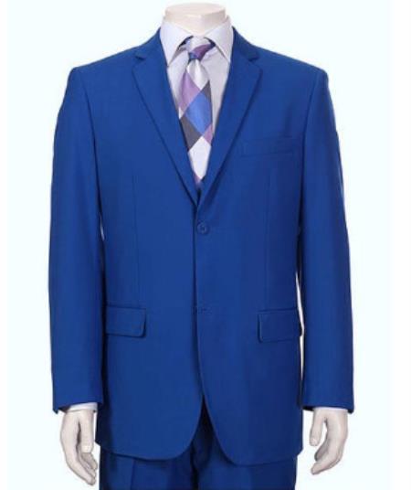 Mens Neon Blue Suit