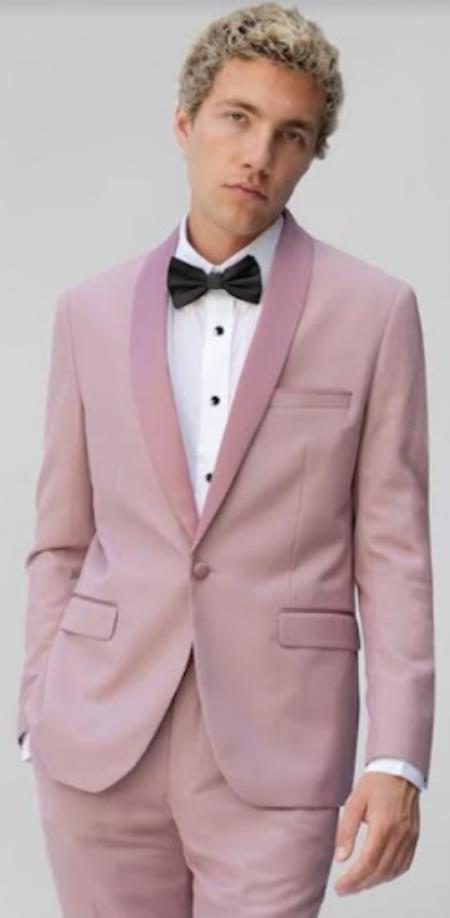 Mauve Tuxedo - Blue Tuxedo - Light Pink Prom Suit