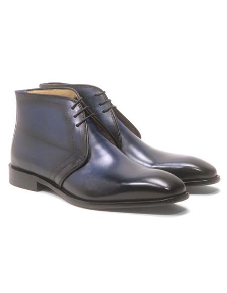 Carrucci Navy Leather Boot