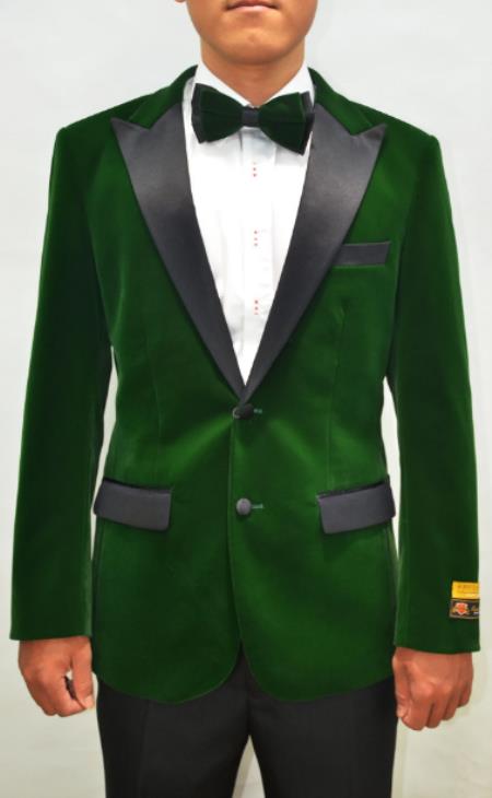 Green Mens Big and Tall Velvet Blazer - Velvet Sport Coat