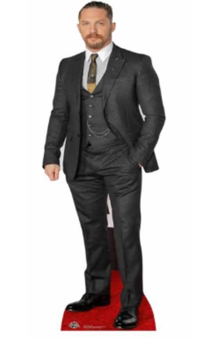 Thomas Shelby Suit - Thomas Shelby Costume + Pants + Vest + Overcoat + Hat Gray