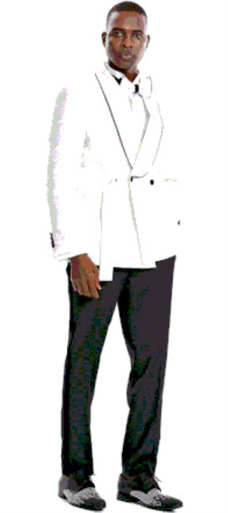 Style#-B6362 Mens Blazer - Paisley Blazer - Prom Blazer - White Prom Tuxedo