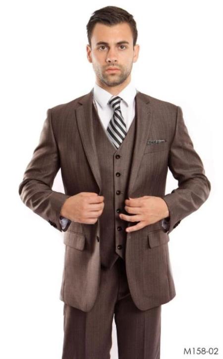 #JA57806 Cheap Plus Size Mens Brown Suit For Big Men Online