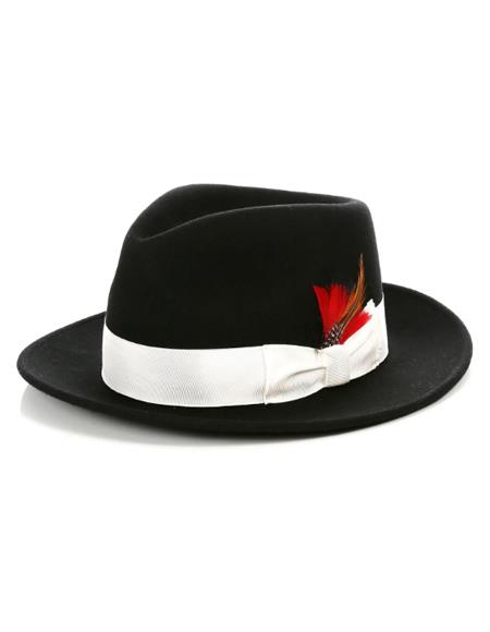 Two Toned Hat - Mens Dress Black ~ White Hats For Sale