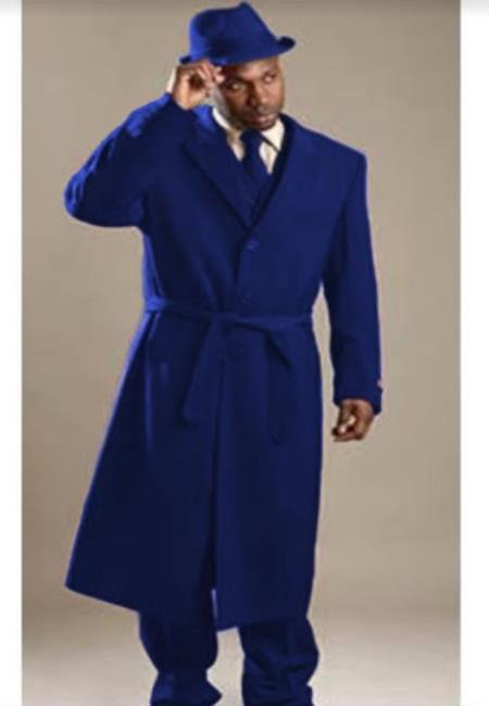 Mens Overcoat Mens Topcoat Mens Dark Blue Wool Dress Coat