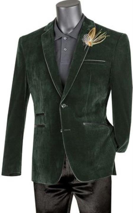 Style#-B6362 Mens Prom Party Jacket Emerald Slim Fit