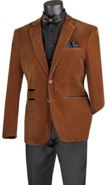 Style#-B6362 Mens Prom Party Jacket Bourbon Slim Fit