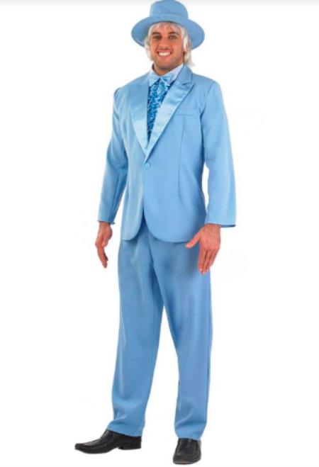 SKU#JA58382 Sky Blue Tuxedo - Light Blue Tuxedo - Light Blue Suits