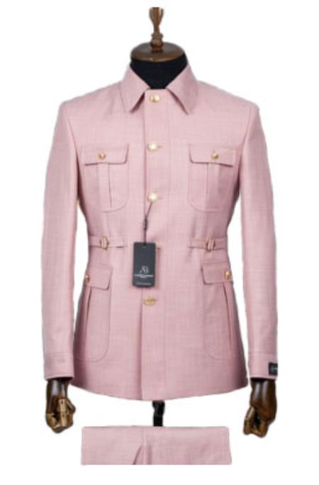 Pink Safari Suit - Safari Suit For Men - Mens Safari Outfits