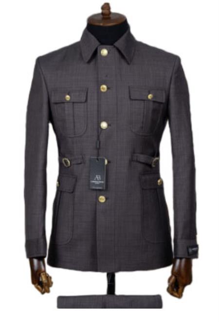 Gray Safari Suit - Safari Suit For Men - Mens Safari Outfits