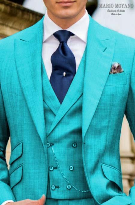 Call If Not Text Or Whatsup 3104300939 To Setup The Group - Call: 3104300939 Sky Blue Suit With Double Breasted Vest Grooms And Groomsmen Suit