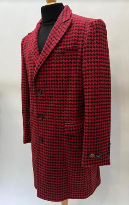 Red Overcoat - Red Peacoat- Red Trench Coat