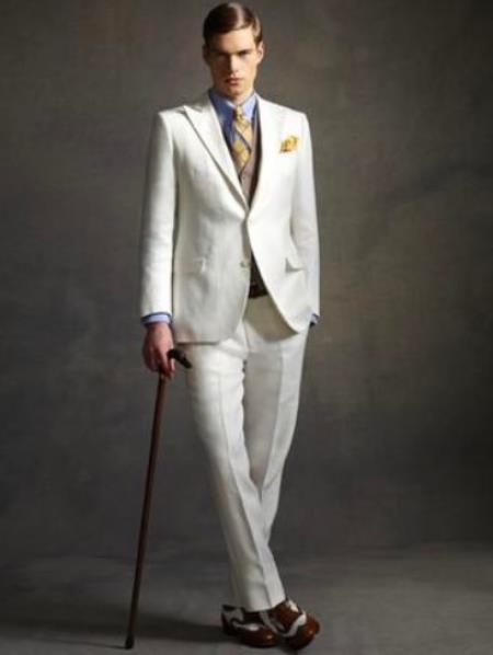 Mens Great Gatsby Costume - Great Gatsby Suit - Gatsby Clothes (Vest + Pants + Suit Shirt Tie Package)