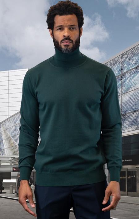 Mens Sweater Hunter and Cashmere Fabric