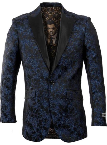 Style# SO4ME227-01-NAVY Mens Blazer - Wedding Navy Tuxedo - Prom Blazer