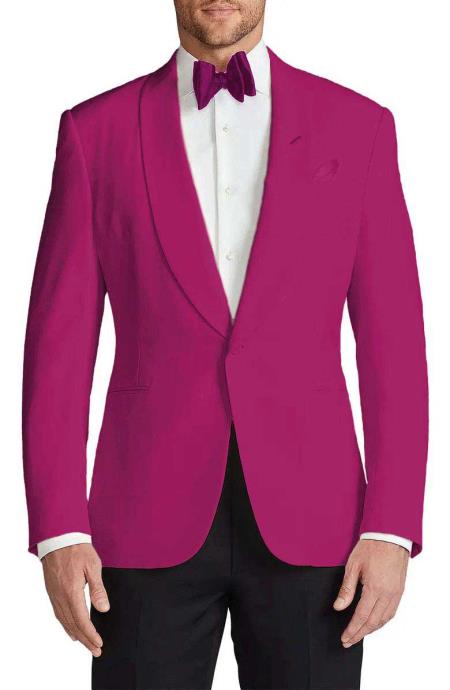 Mens Velvet Dinner Jacket Pink