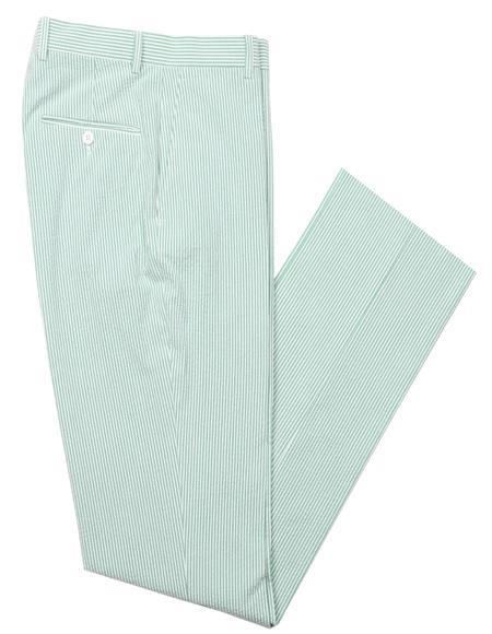 Big And Tall Seersucker Pants For Men - Mint