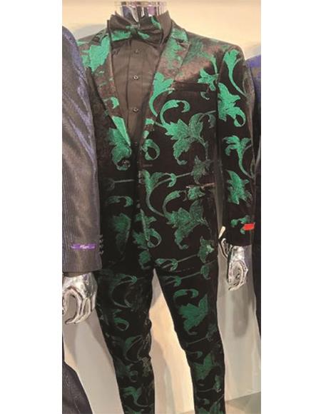 Retro Paris Fancy Hunter Green Suit