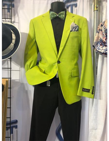 #JA63276 Mens Light Green Suit - Neon Green Suit