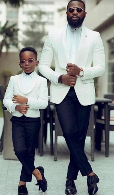 Dad And Son Matching Suits - White Dad and Son Outfits