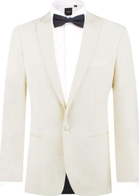 Ivory Tuxedo Jacket - Cream Wedding Suit - Off White Suit (J