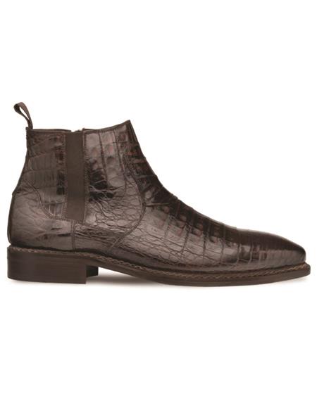 Brand: Mezlan Shoes For Men On Sale Mens Blackmore Crocodile Boot Brown