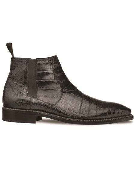 Brand: Mezlan Shoes For Men On Sale Mens Blackmore Crocodile Boot Black