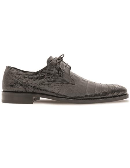 Brand: Mezlan Shoes For Men On Sale Mens Crocodile Lace Up Black
