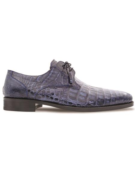Brand: Mezlan Shoes For Men On Sale Mens Crocodile Lace Up Blue