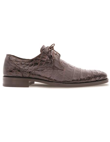 Brand: Mezlan Shoes For Men On Sale Mens Crocodile Lace Up Dark Brown