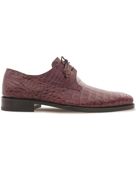 Brand: Mezlan Shoes For Men On Sale Mens Crocodile Lace Up Burgundy