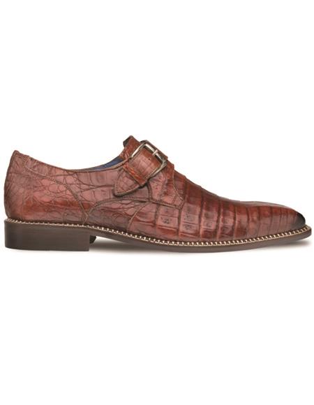 Brand: Mezlan Shoes For Men On Sale Crocodile Monk Strap Sport