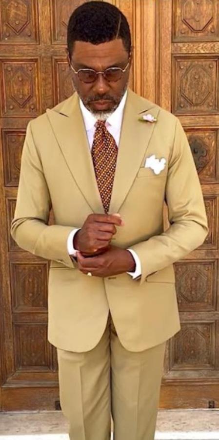 Church Suit - Fashion Suit - Dark Gold - Khaki Suit - 1920s 1930s Suit