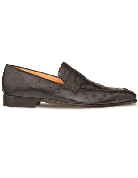 Brand: Mezlan Shoes For Men On Sale Classic Full Exotic Slip On Penny Black