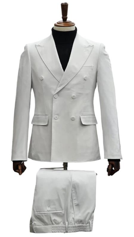 Gianni Testi Suit - Ultra Slim Suit - Stretch Fabric Suit White