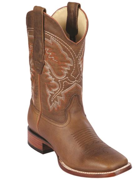 Men's Square Toe Cowboy Boots Honey