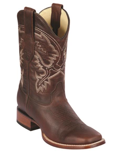 Men's Square Toe Cowboy Boots Walnut