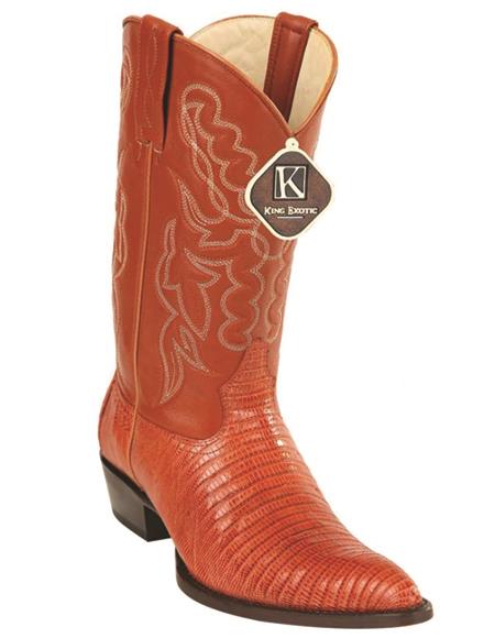 R Toe Cowboy Boots - Round Toe Cowboy Boots - King Exotic Mens Lizard Western Boots J Toe