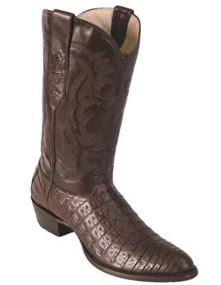 R Toe Cowboy Boots - Round Toe Cowboy Boots - Los Altos Mens Caiman Belly Western Boots Round Toe 65