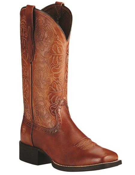 R Toe Cowboy Boots - Round Toe Cowboy Boots - Ariat Women's Round Up Remuda Western Boots Naturally 