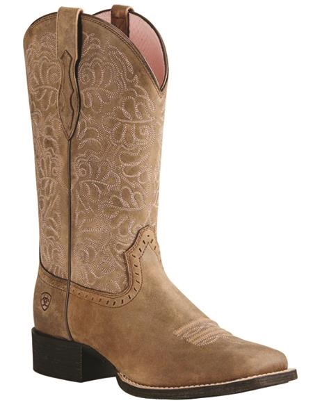 R Toe Cowboy Boots - Round Toe Cowboy Boots - Ariat Women's Round Up Remuda Western Boots Brown Bomb